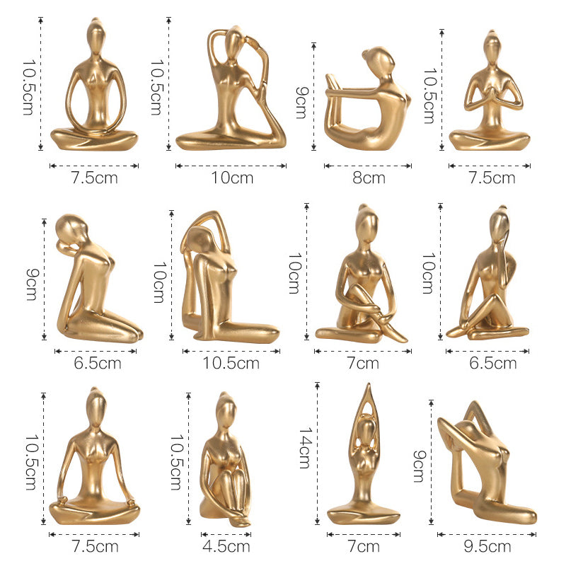 Abstrakt Yoga Poses Dekor