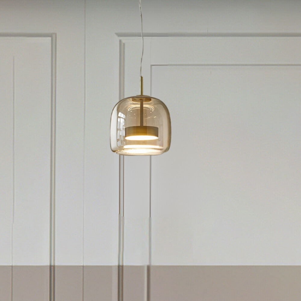 Retroluxe - Lampe à suspension rétro avec lumière ambrée