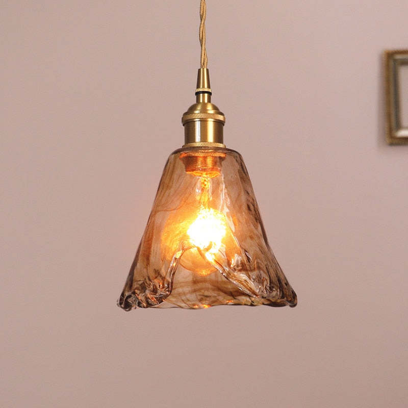 Vintagea - LED Retro Pendant Lamp in Gold Metal