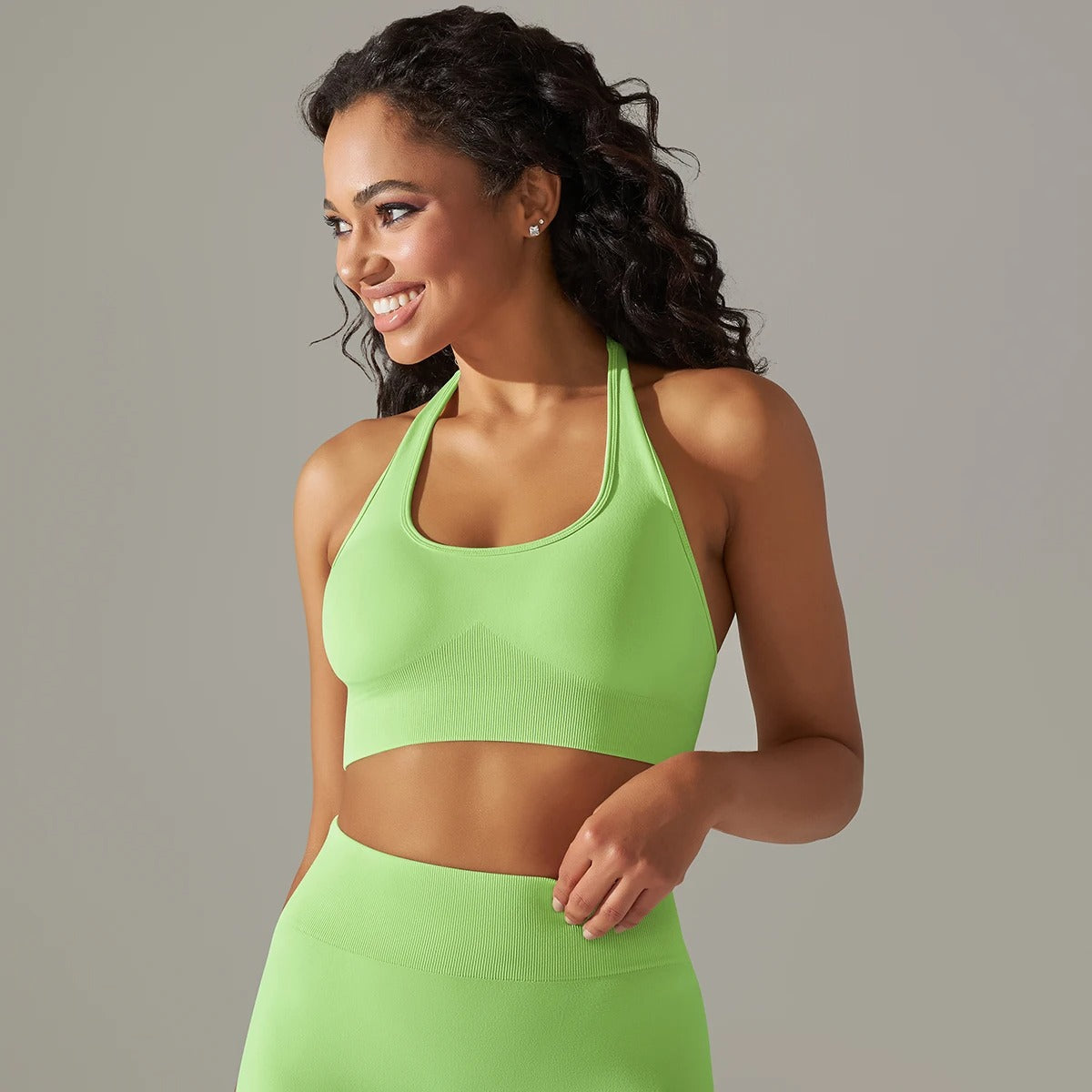 Halterneck High-Impact Support Sports Bra