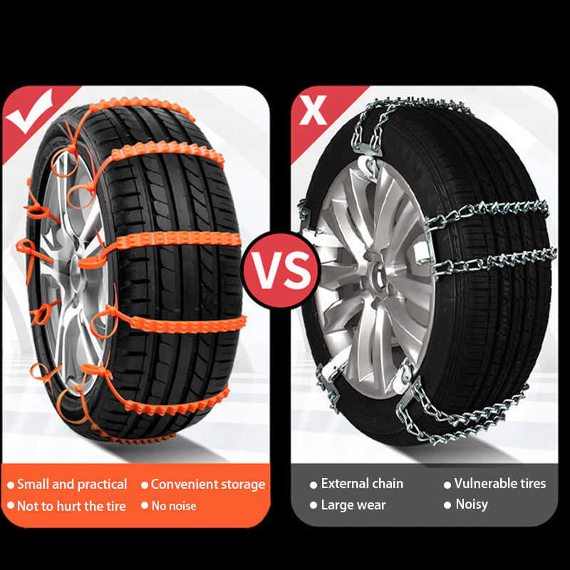 TPU Snow Chains: Maximum Safety and Grip (1 kit = 10 Pieces)