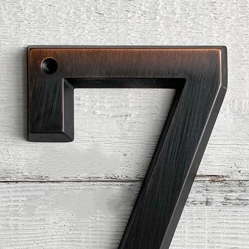 Jasmine Aged Black House Numbers