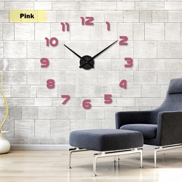 Reloj de pared de salón de acrílico 3D de tamaño completo