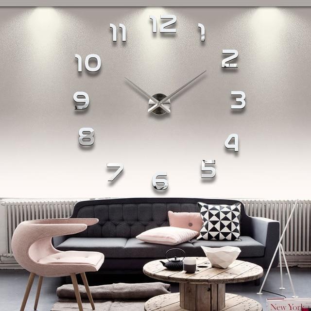 Full Size 3D Acrylic Living Room Wall Clock