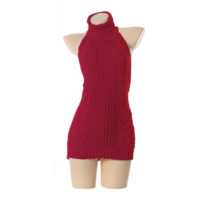 Maglione Virgin Killer con spalle scoperte e schiena scoperta