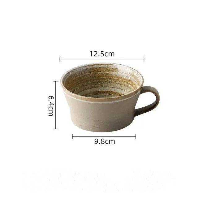 Set di tazze da caffè in ceramica retrò Monica