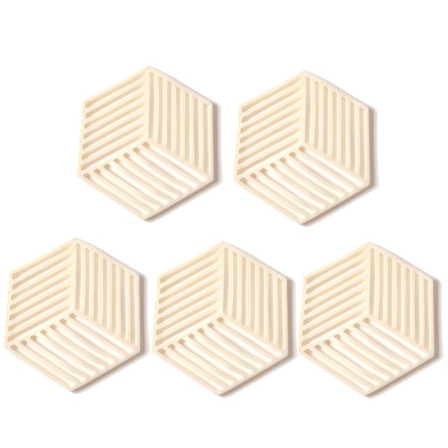 Geometric Silicone Pan Trivets (5pc)