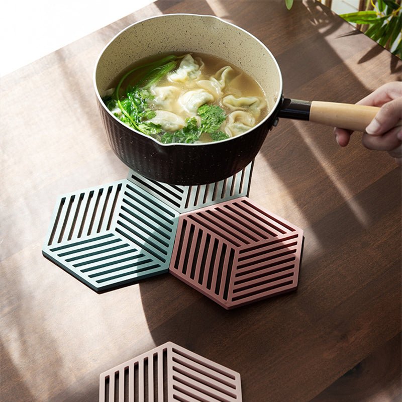 Geometric Silicone Pan Trivets (5pc)