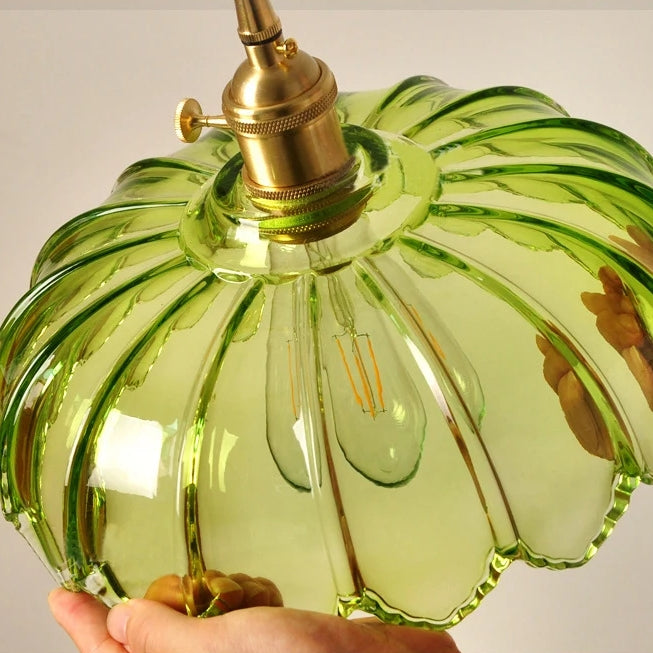 Vintage geglazuurde bloemen hanglamp