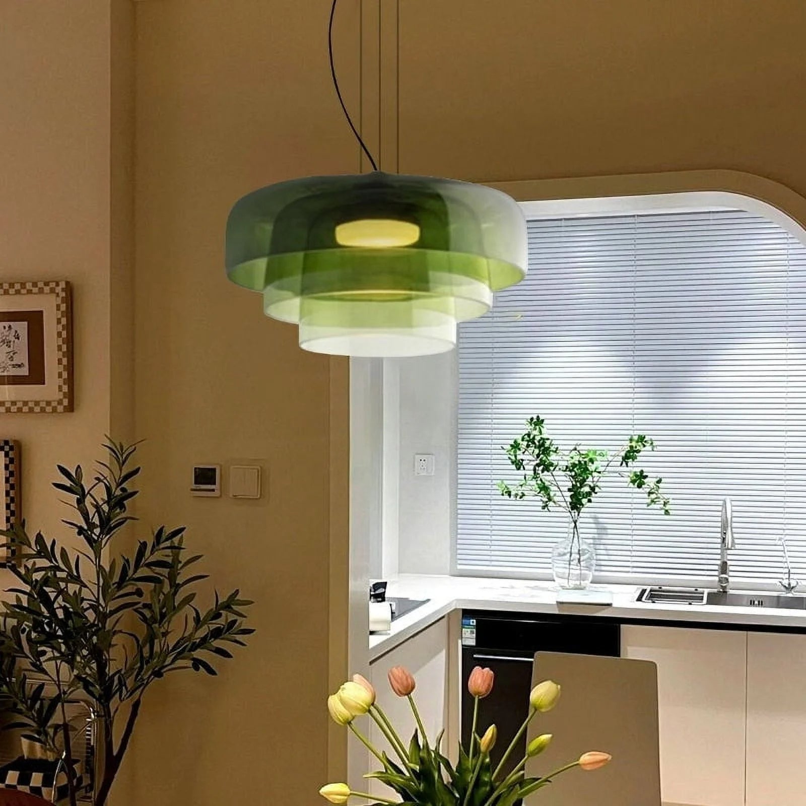 Glas loftslampe