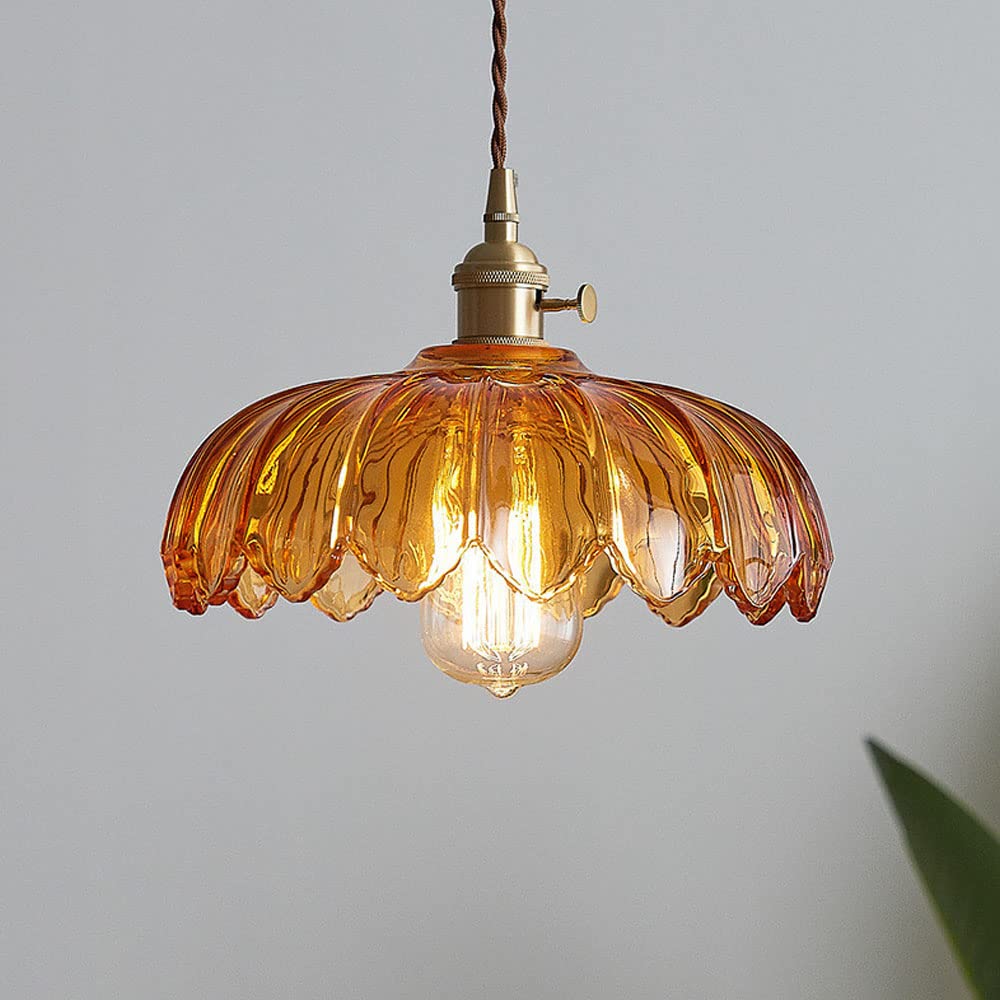 Vintage geglazuurde bloemen hanglamp