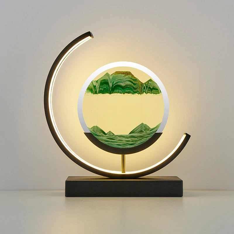 LED-lamp met stromend zand