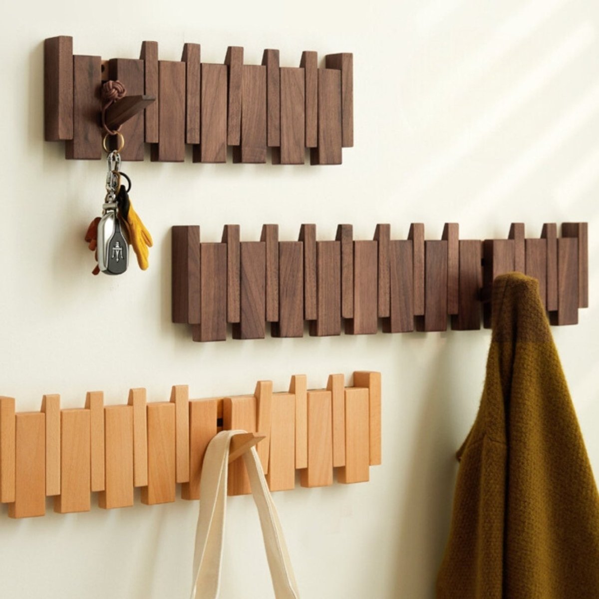 Handgemaakte Piano Coatrack™ | Luxe houten kapstok