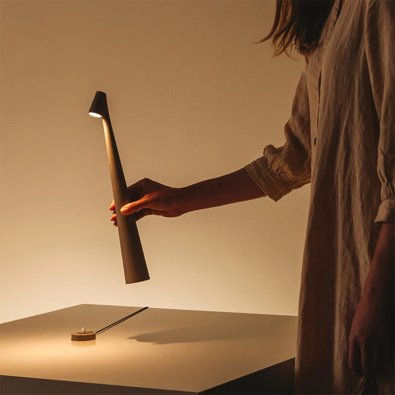 Lampe de table au design minimaliste nordique | Sans fil | LED | Lampe de lecture | Lampe de table