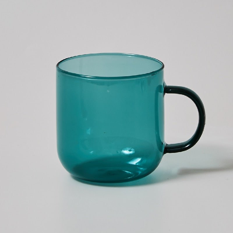 Heat Resistant Coloured Glass Coffee Cup