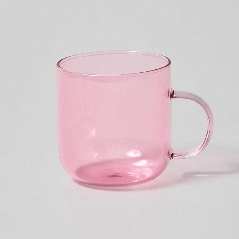 Heat Resistant Coloured Glass Coffee Cup