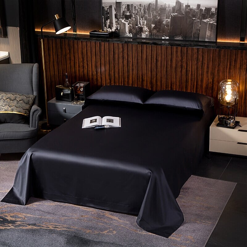 Hotel Lux Black Egyptian Cotton Duvet Cover Set (600 TC)