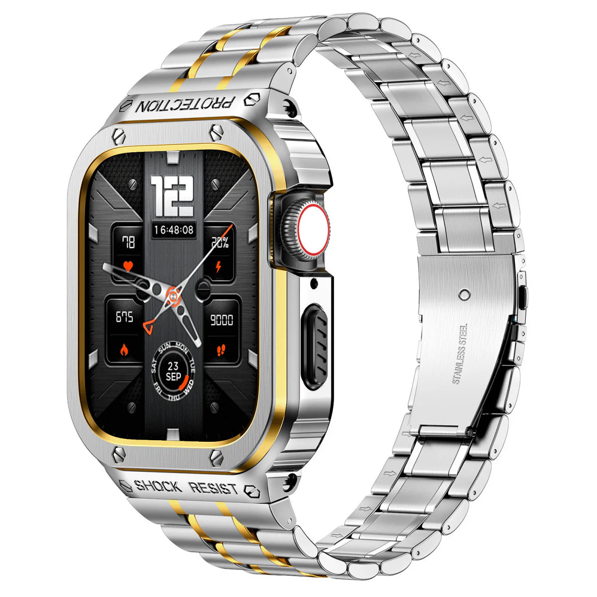 רצועת שעון ממתכת אל חלד LUX7009 עם מארז עבור Apple Watch