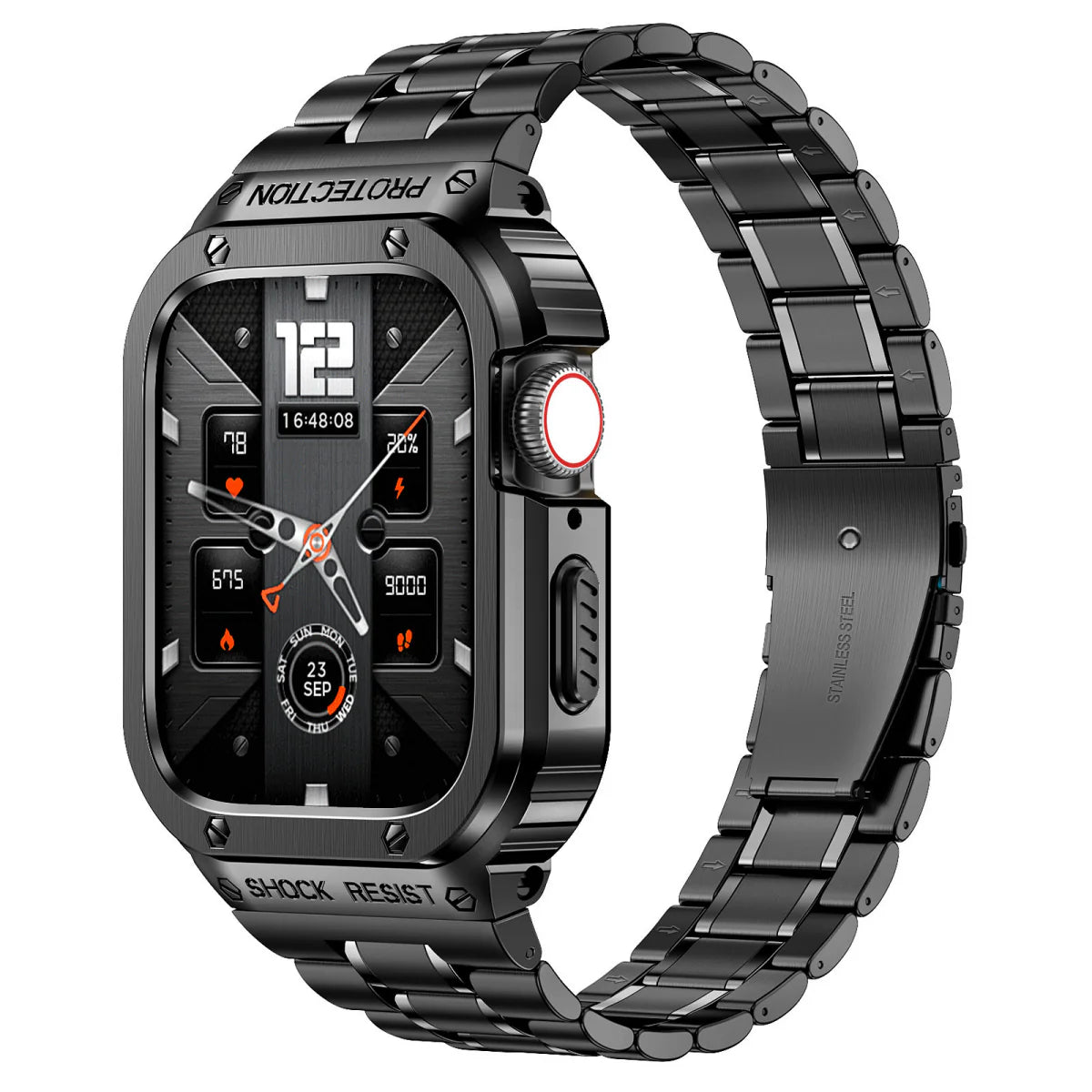 רצועת שעון ממתכת אל חלד LUX7009 עם מארז עבור Apple Watch