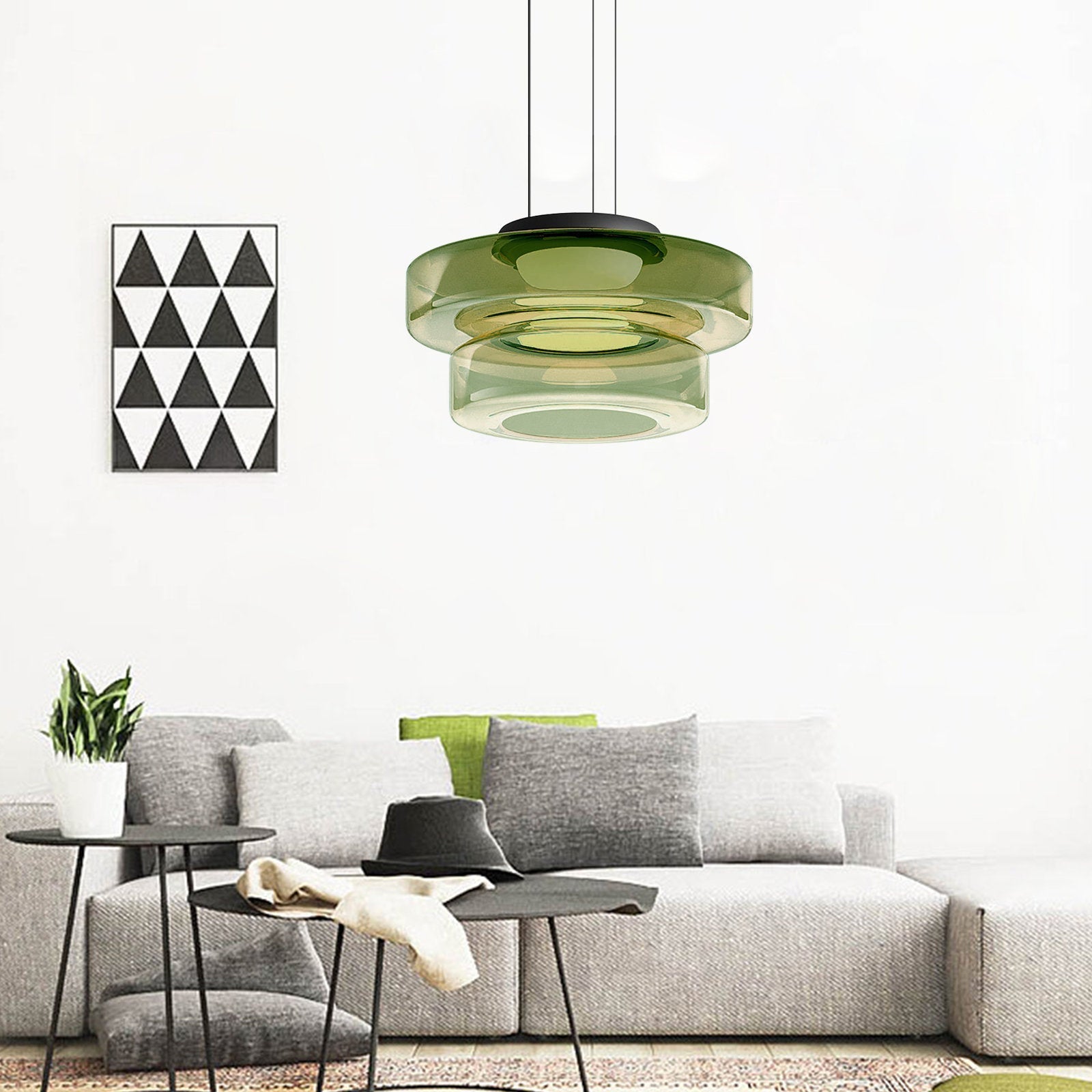 Suspensions en verre de style Bauhaus