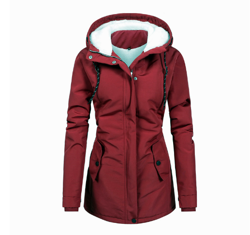 Stavanger- Abrigo/chaqueta de invierno forrado con capucha impermeable mujer