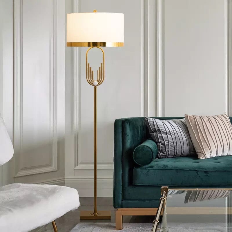 Golden Art Deco Floor Lamp