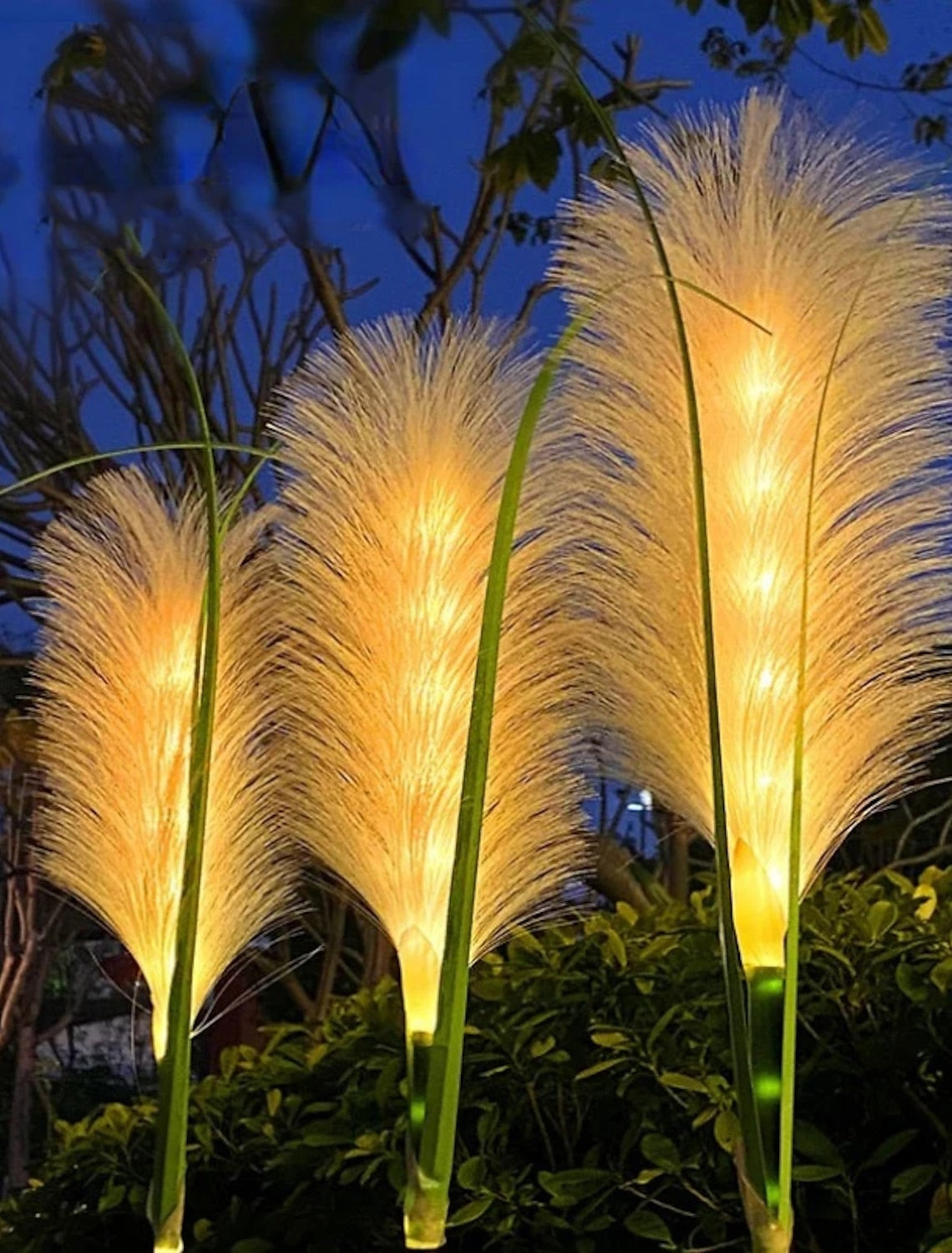 Éclairage de jardin solaire en osier décoratif extérieur