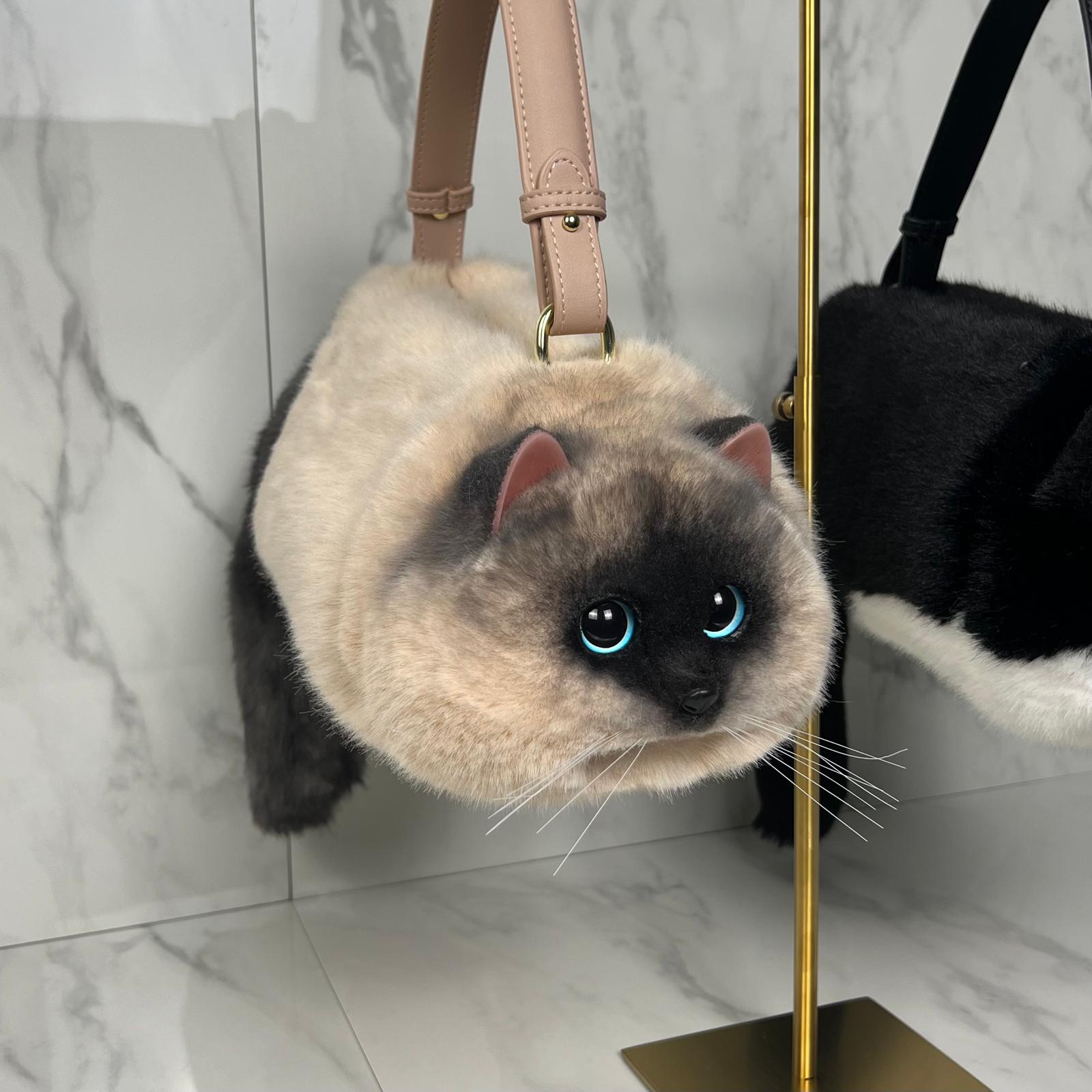 FluffyFeline™ | Luxuriöse, hochwertige Handtasche mit Katzenmotiv