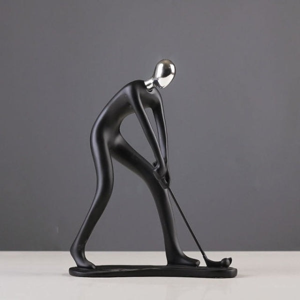 Moderne handgemaakte sportfiguren – elegante harssculpturen voor thuis- en kantoordecoratie