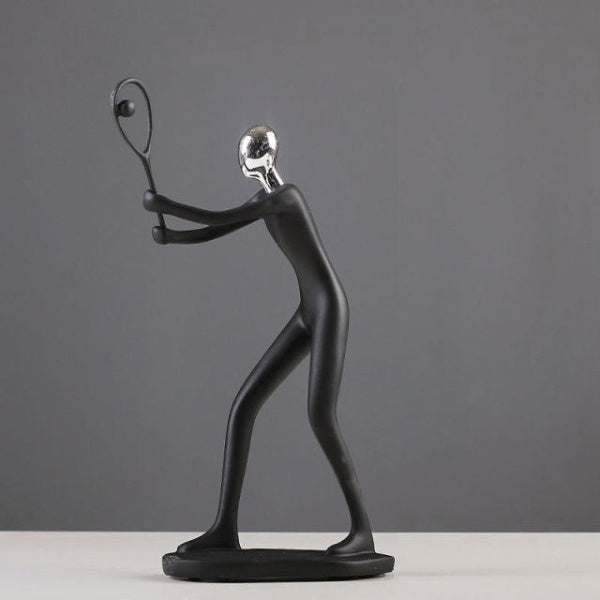 Moderne handgemaakte sportfiguren – elegante harssculpturen voor thuis- en kantoordecoratie