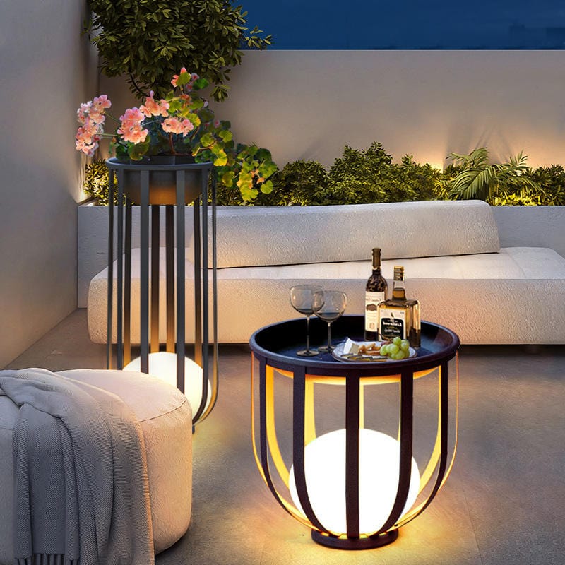 Luz solar para soporte de flores: elegante iluminación exterior con energía solar, decoración de jardín resistente a la intemperie