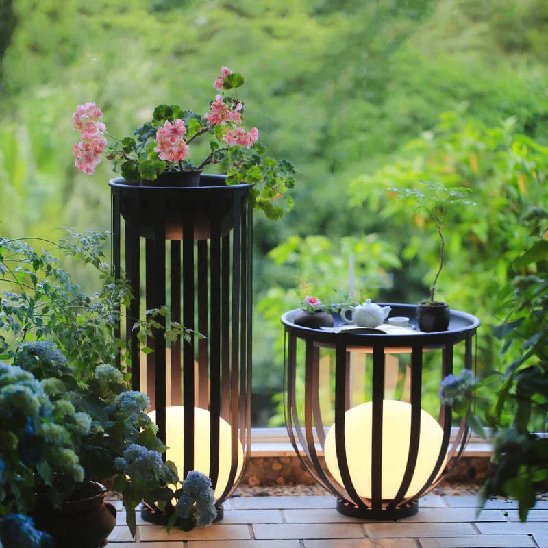 Luz solar para soporte de flores: elegante iluminación exterior con energía solar, decoración de jardín resistente a la intemperie