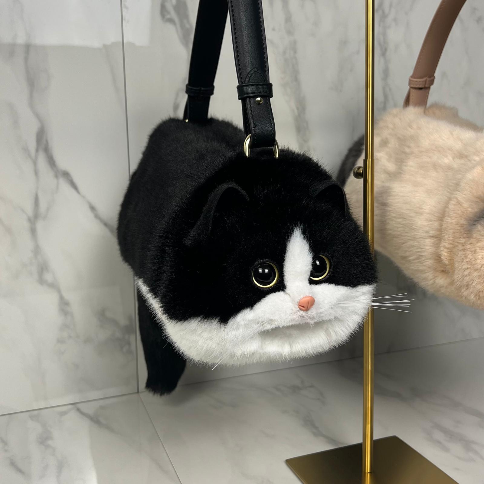 FluffyFeline™ | Luxuriöse, hochwertige Handtasche mit Katzenmotiv