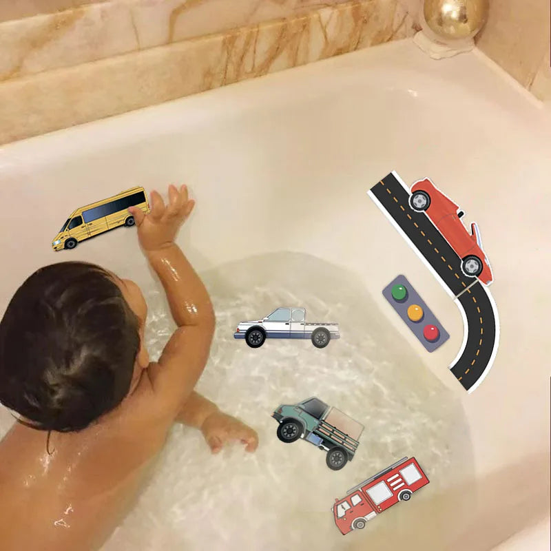 Bath Cars™ – Riesenspaß in der Badewanne – Badespielzeug-Set aus Schaumstoff