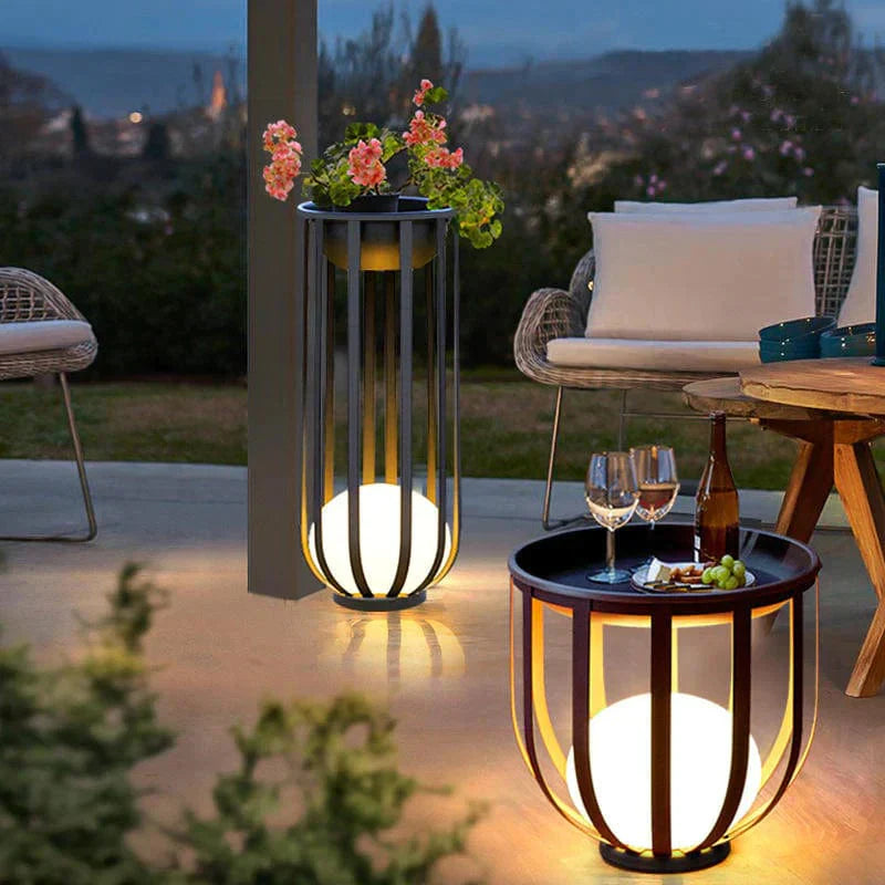 Luz solar para soporte de flores: elegante iluminación exterior con energía solar, decoración de jardín resistente a la intemperie