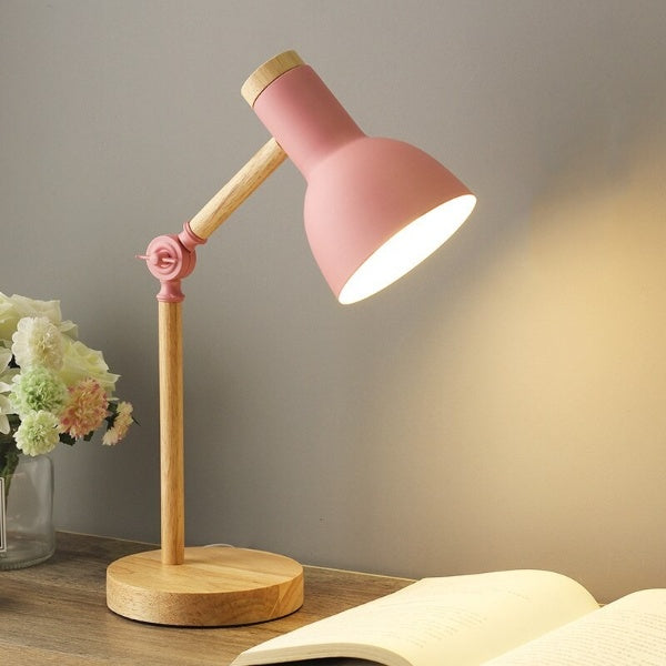 Nordic houten bureaulamp