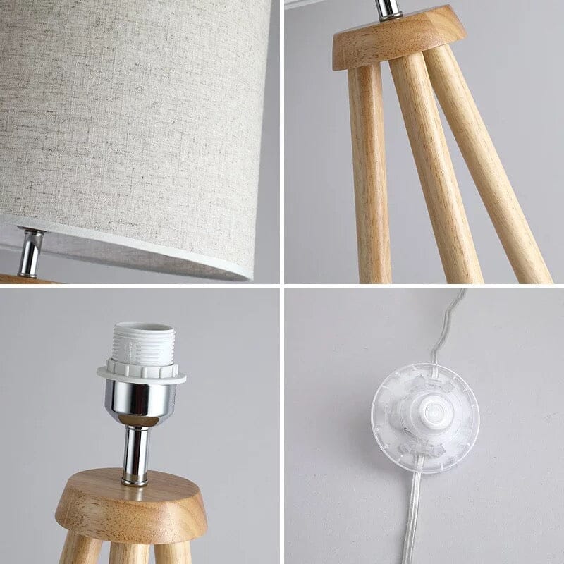 Lillian Wooden Shade Floor Lamp