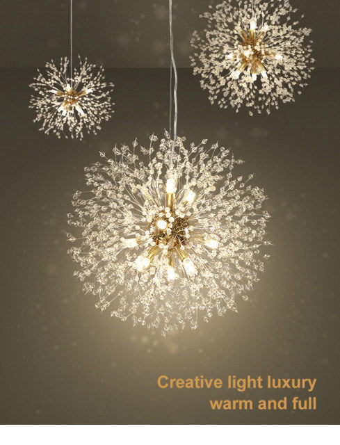 Modern Dandelion Crystal Pendant Light