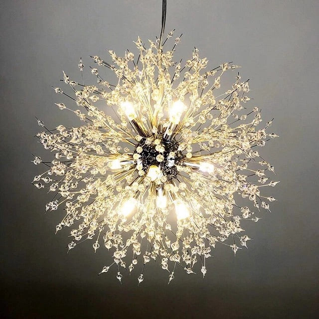 Moderne paardenbloem kristallen hanglamp