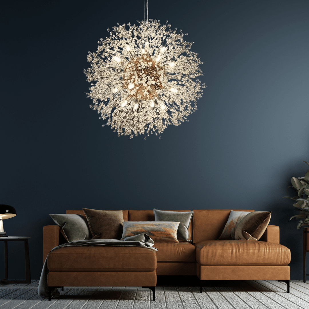 Moderne paardenbloem kristallen hanglamp