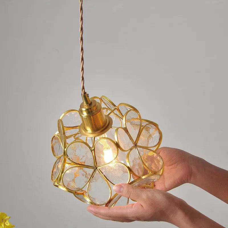 Colgante de cristal con forma de flor de Vrimlo