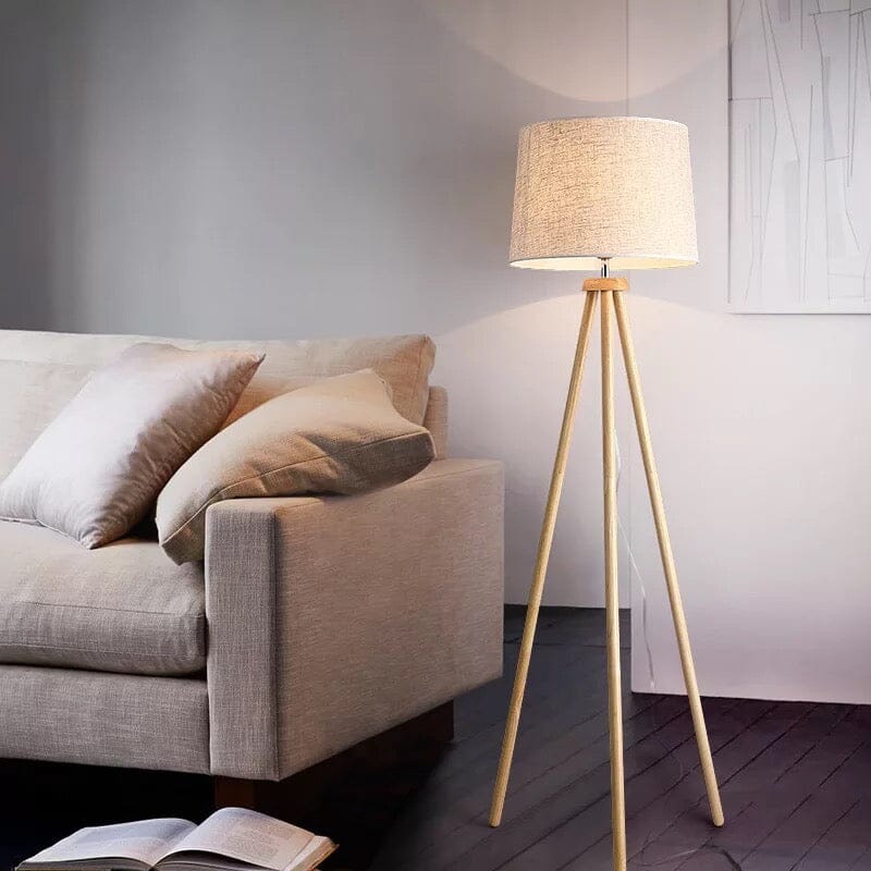 Lillian Wooden Shade Floor Lamp