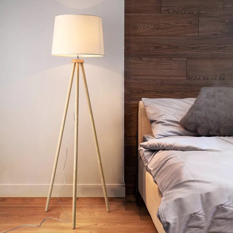 Lillian Wooden Shade Floor Lamp