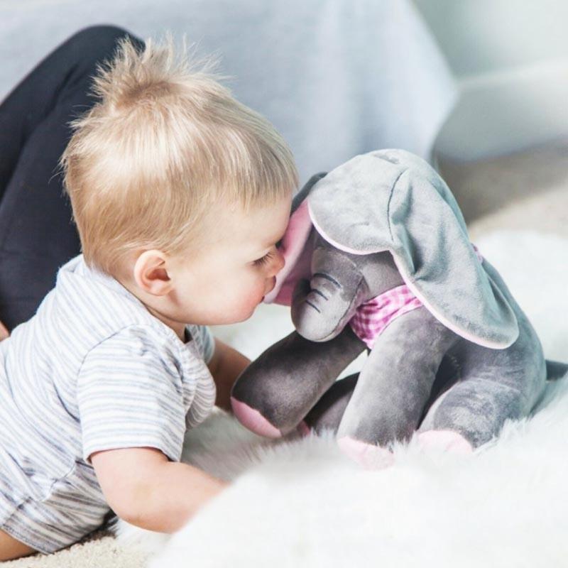 Giocattolo interattivo per bambini a forma di elefante che canta