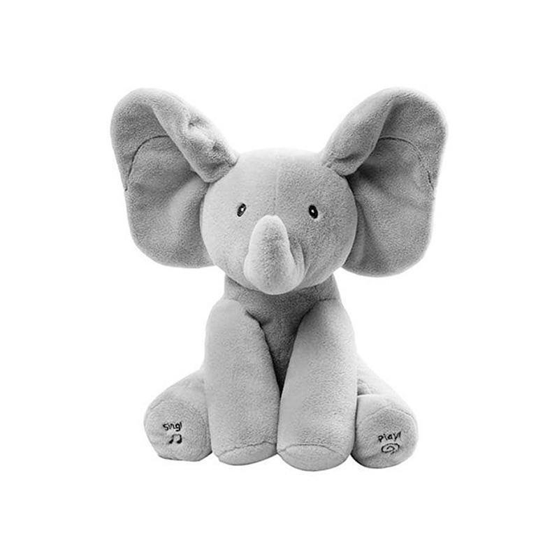 Jouet interactif chantant pour bébé en forme d'éléphant