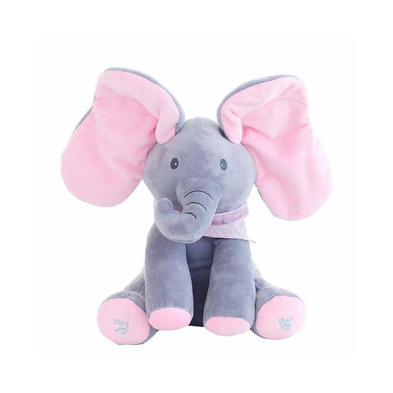 Jouet interactif chantant pour bébé en forme d'éléphant