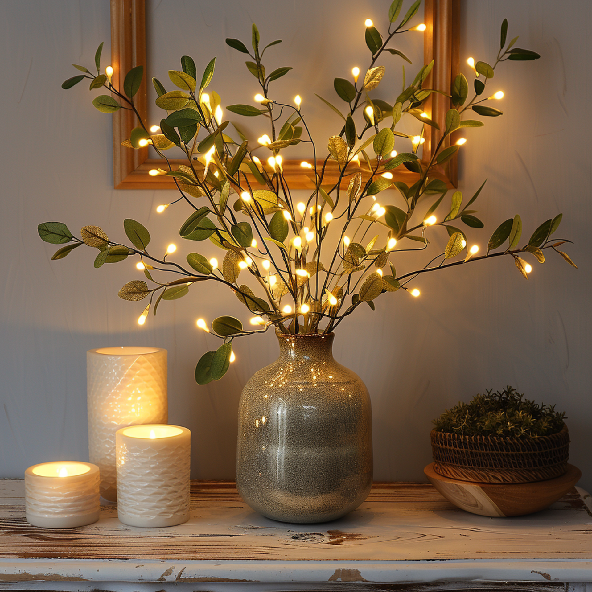 Fairy Light Olive Branch lampe