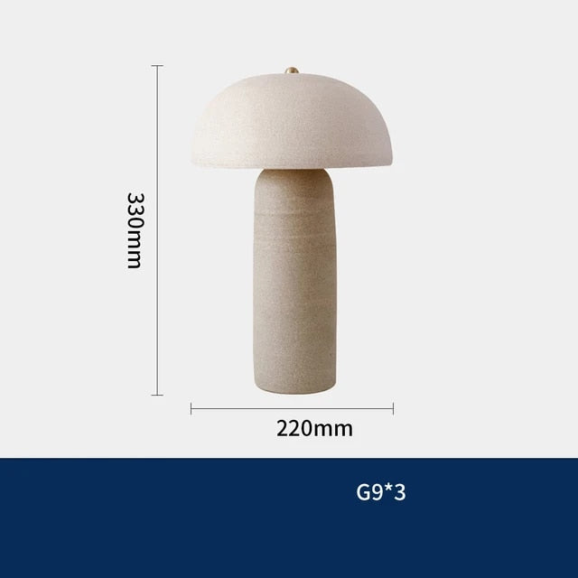 Lampe de table antique à motif de champignon de Porter