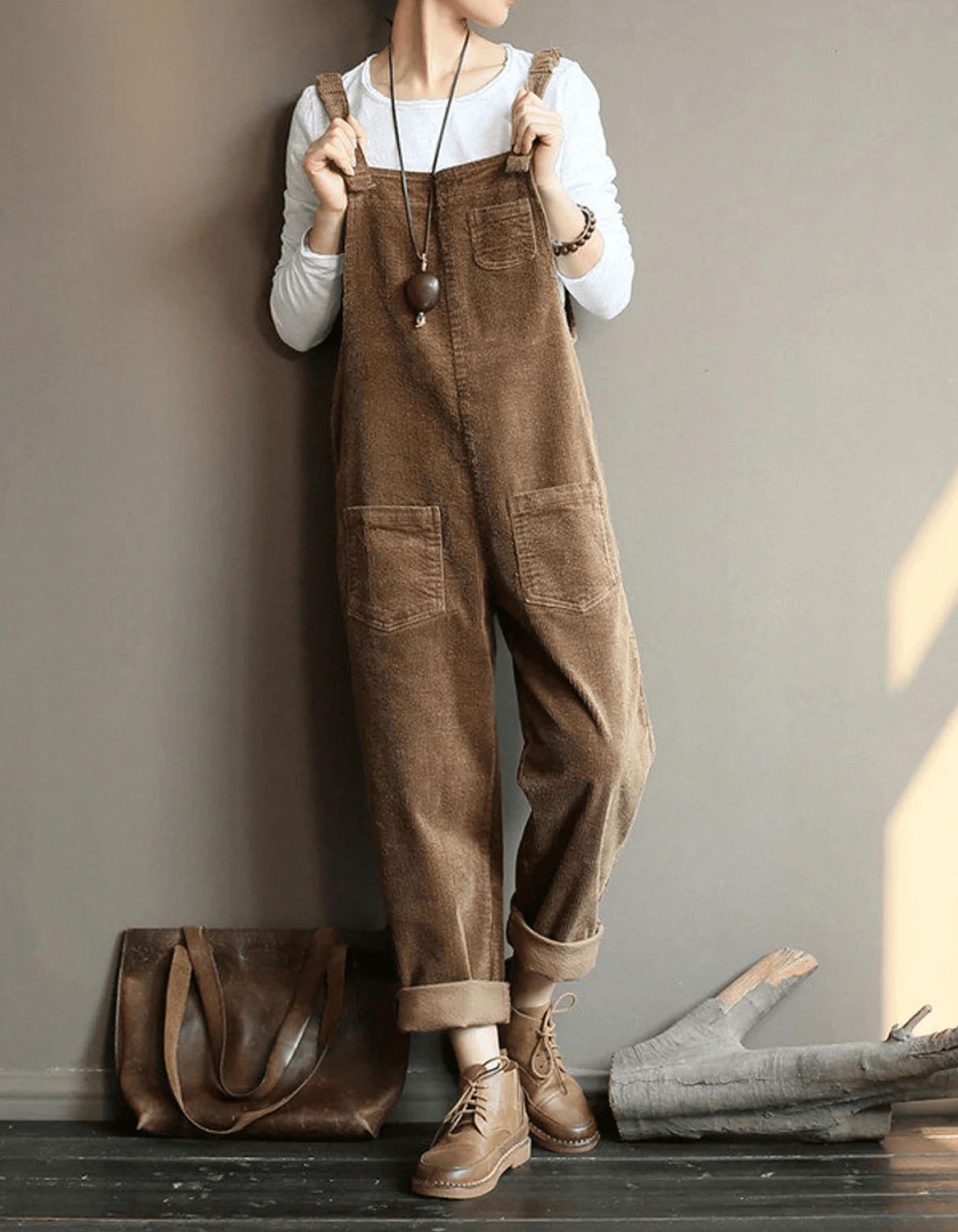 Ella Velvet Jumpi Deluxe - Corduroy overall met wijde pijpen