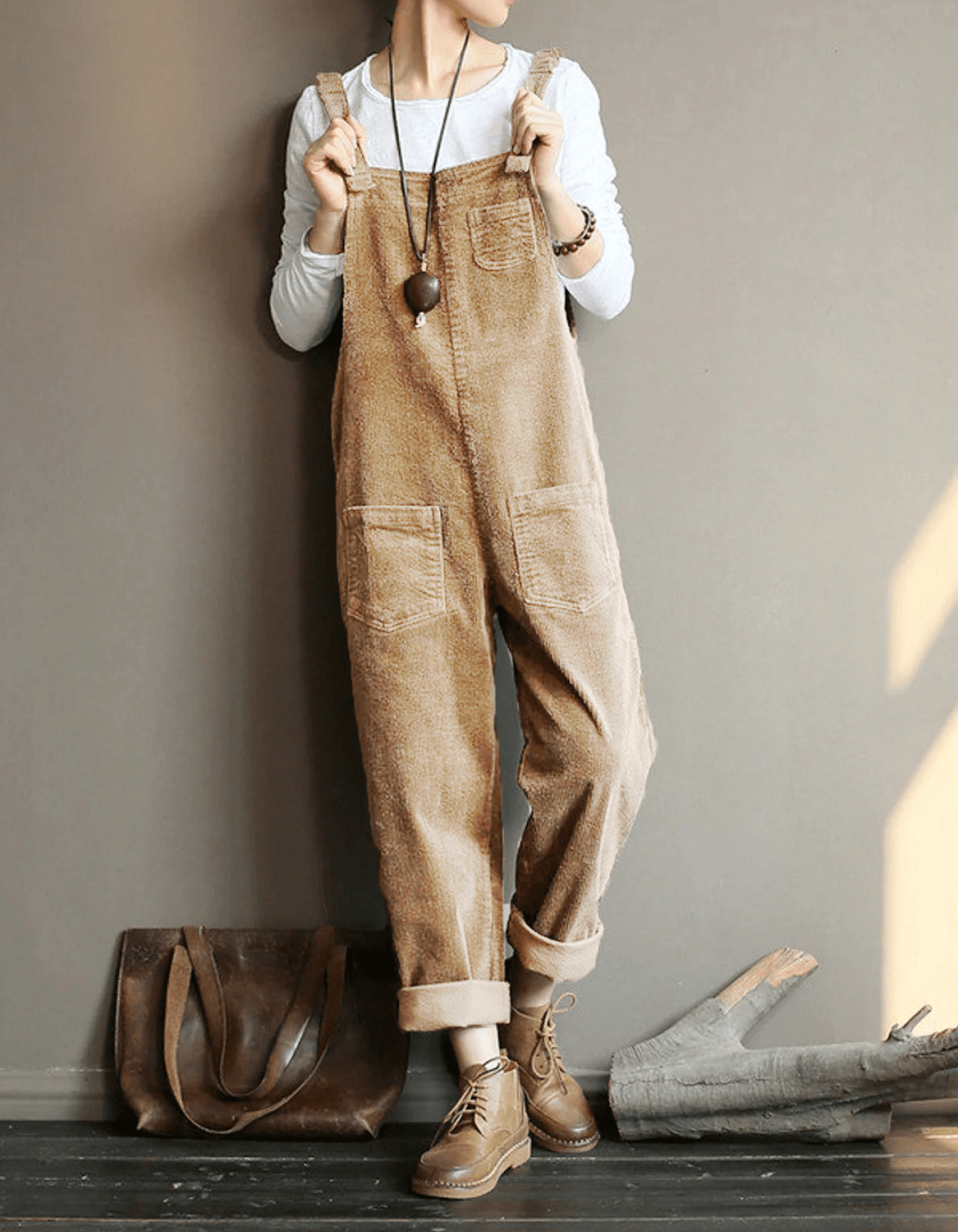 Ella Velvet Jumpi Deluxe - Corduroy overall met wijde pijpen